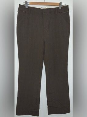 Old Navy Brown Pinstripes Pink Accents Essential Stretch Dress Pants – Size 8